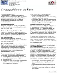 Cryptosporidium on the Farm