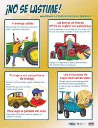 'Don't Get Hurt' Worker Safety Poster (Spanish)