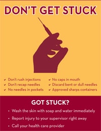 Don't Get Stuck Needlestick Prevention Poster-image