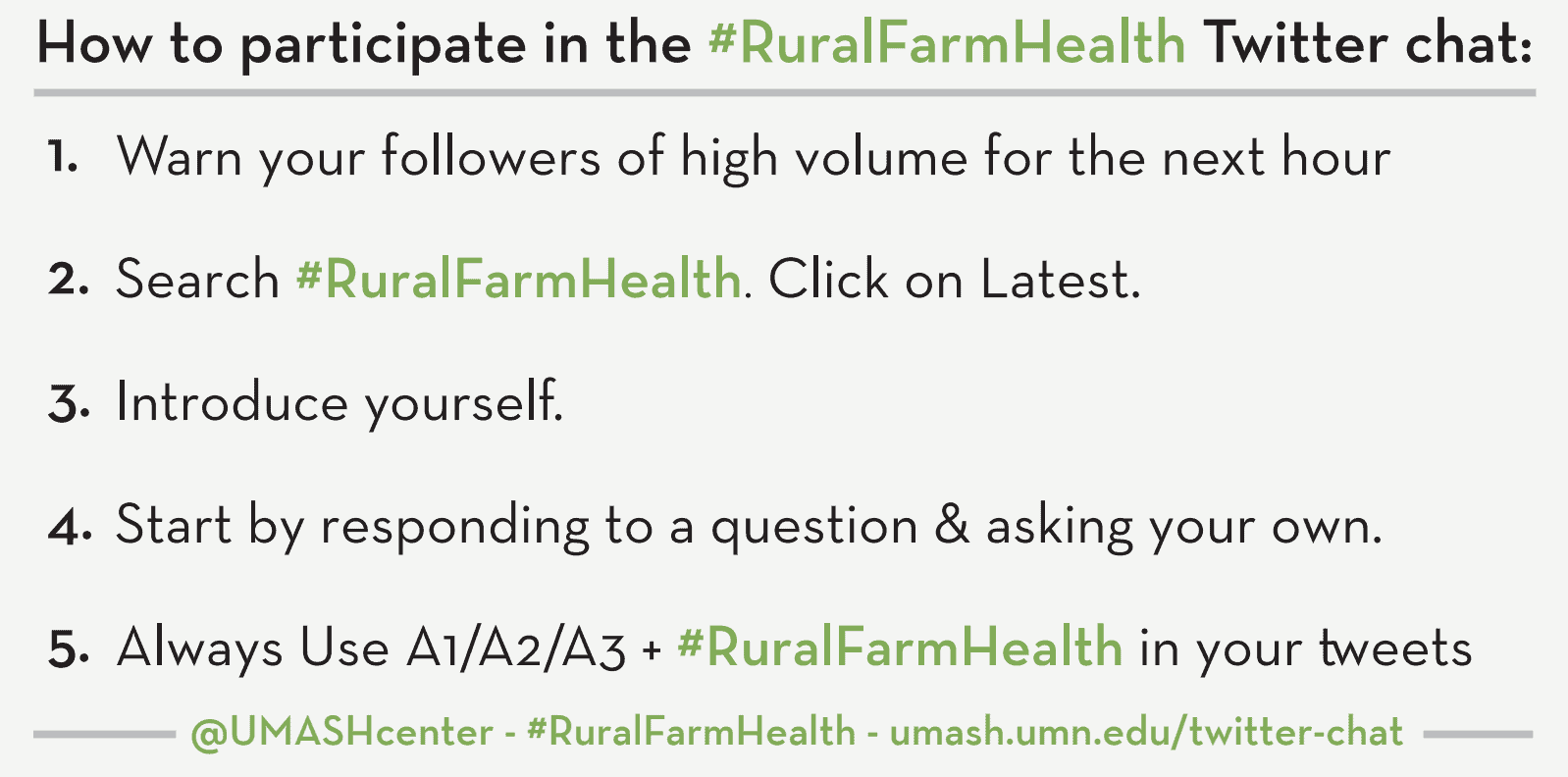Rural Farm Health Instructional Card